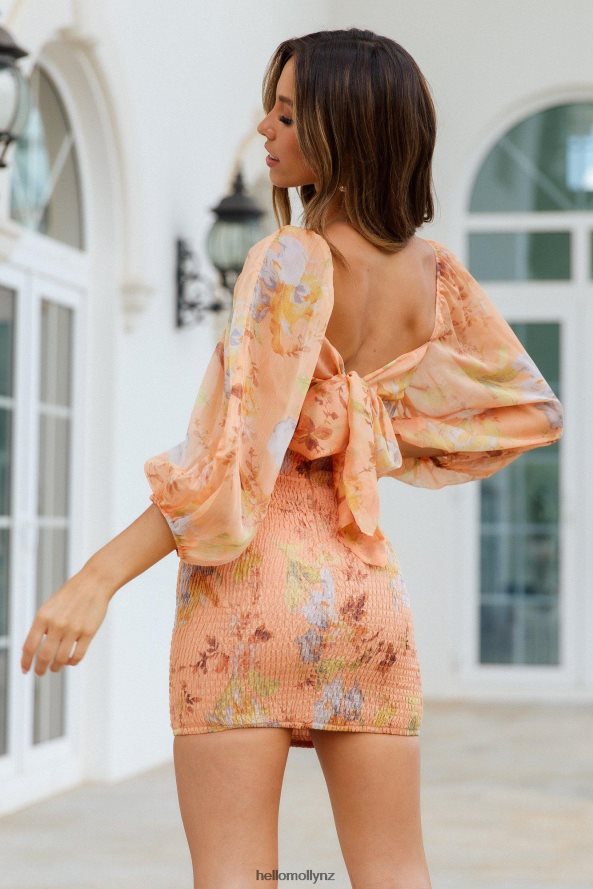 Hello Molly Calendar Girl Dress Apricot PBN886653 Clothing