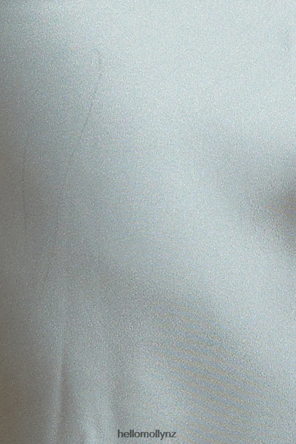 Hello Molly Channel Me Satin Mini Dress Sage PBN8863037 Clothing