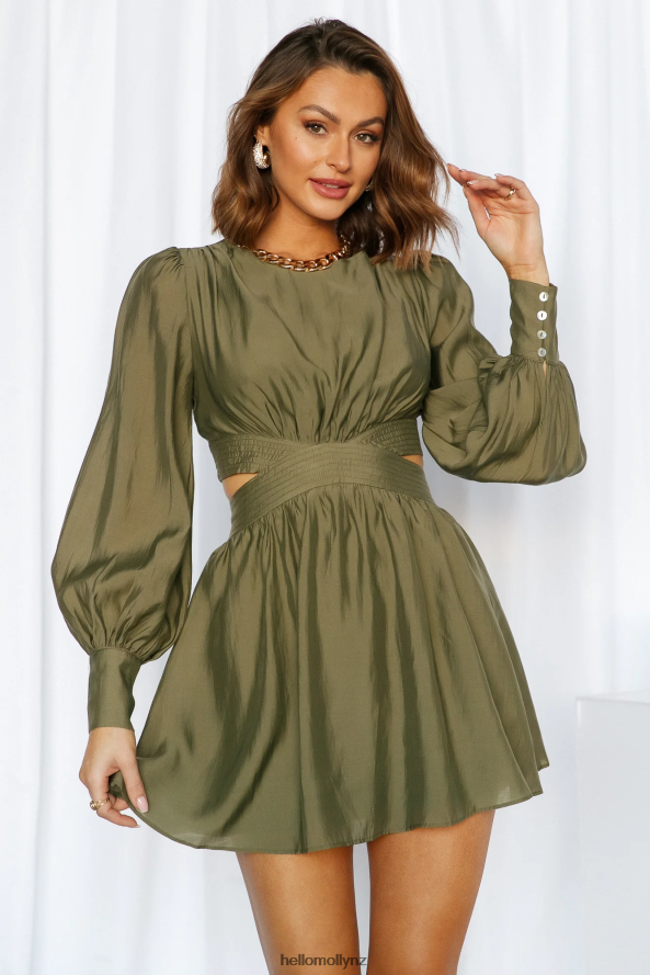 Hello Molly Claudia Dress Olive PBN886733 Clothing