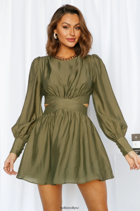 Hello Molly Claudia Dress Olive PBN886733 Clothing