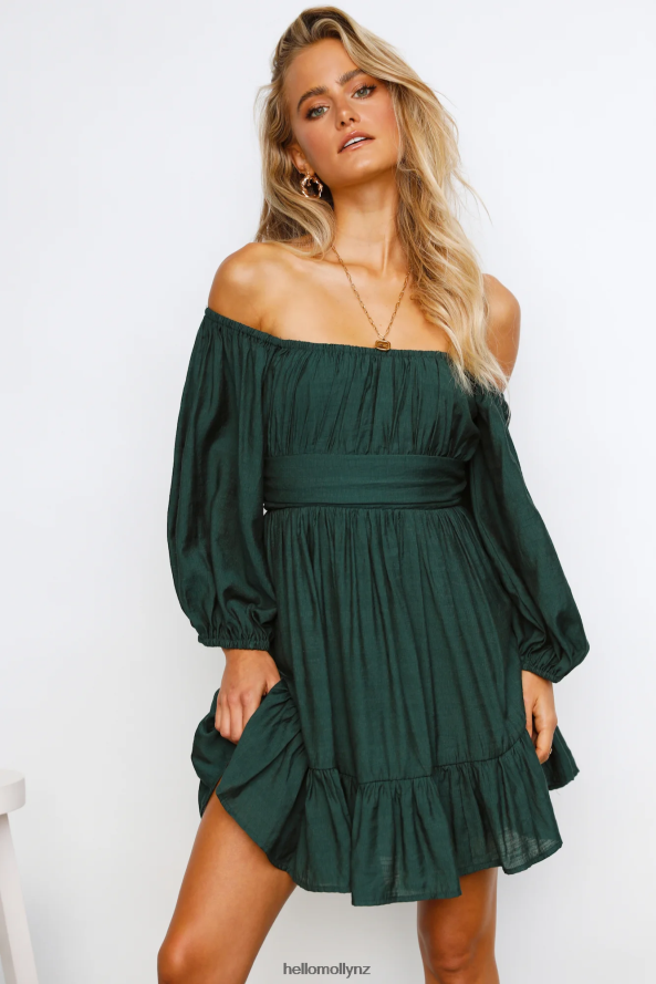 Hello Molly Composed Moment Dress Forest Green PBN886915 Clothing