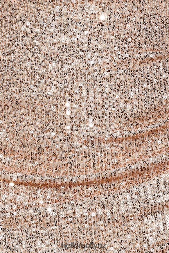 Hello Molly Different Shine Mini Dress Gold PBN8861914 Clothing