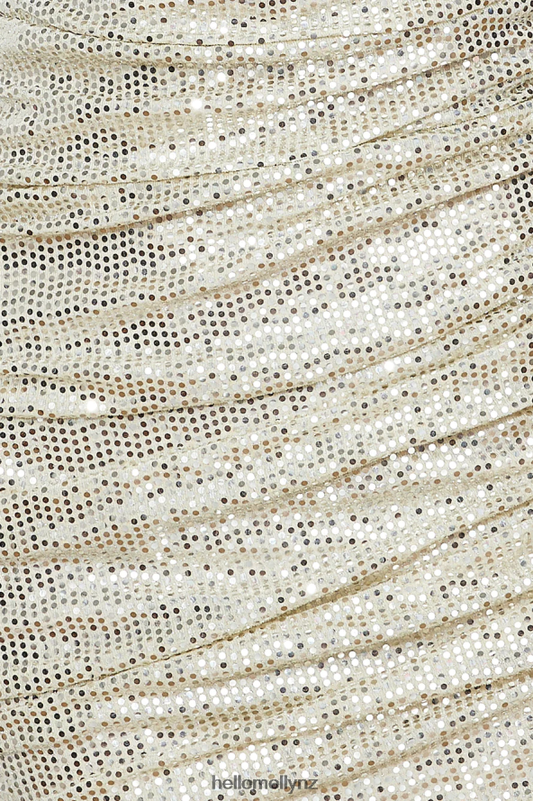 Hello Molly Disco Dancer Mini Dress Gold PBN8862661 Clothing