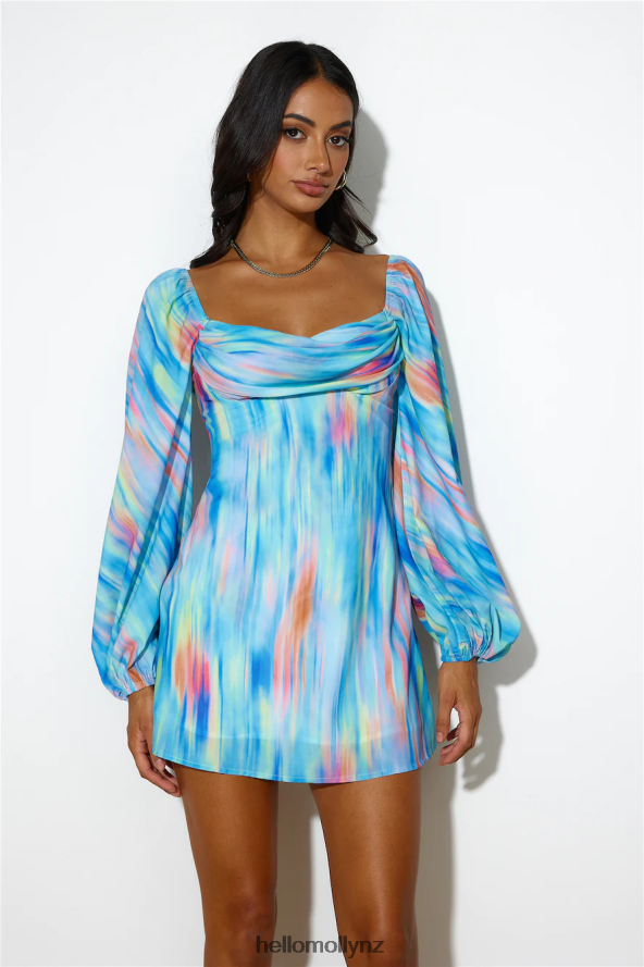 Hello Molly Hot Like Lava Mini Dress Blue PBN886959 Clothing