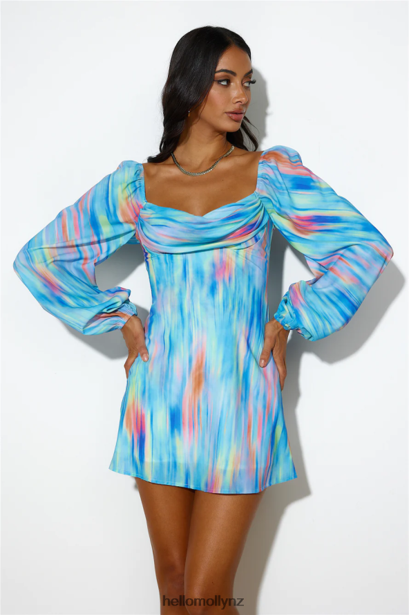 Hello Molly Hot Like Lava Mini Dress Blue PBN886959 Clothing