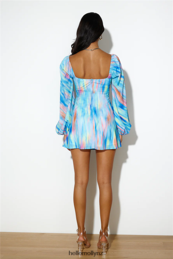 Hello Molly Hot Like Lava Mini Dress Blue PBN886959 Clothing