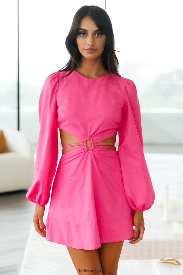Hello Molly Hottest Tea Dress Hot Pink PBN8861193 Clothing