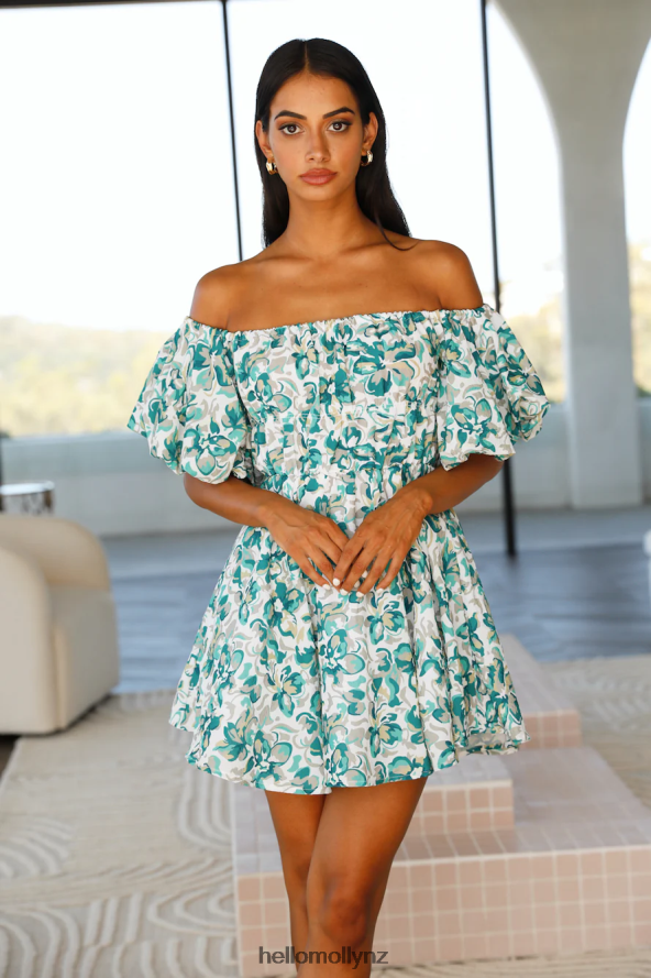 Hello Molly I Wanna Know Dress Green PBN8861114 Clothing