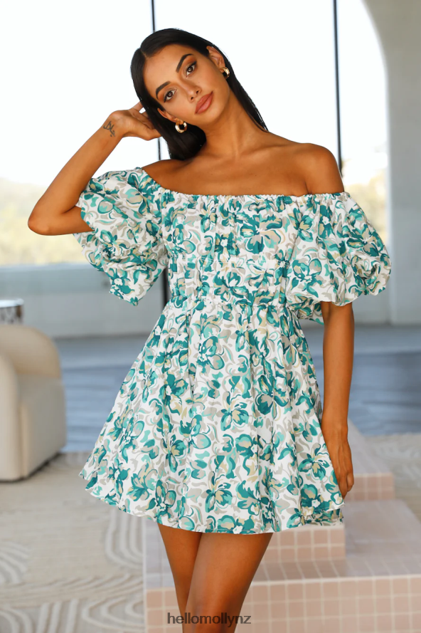 Hello Molly I Wanna Know Dress Green PBN8861114 Clothing