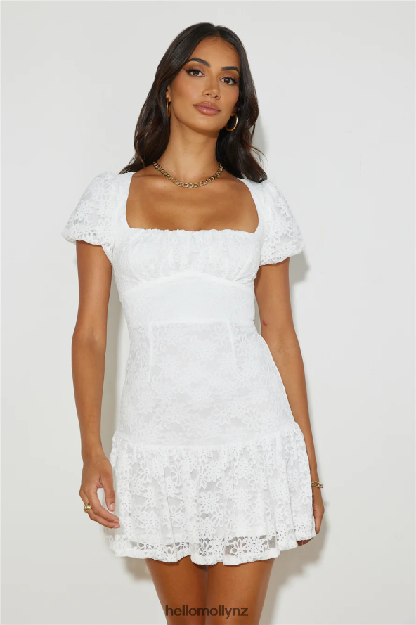 Hello Molly Little Moment Mini Dress White PBN8861362 Clothing