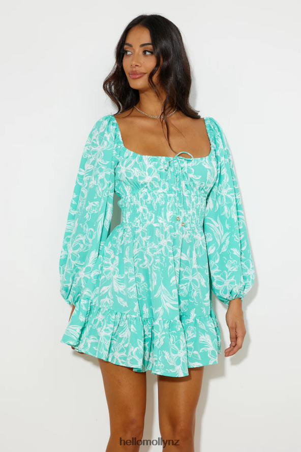 Hello Molly Long Beach Walks Mini Dress Mint PBN8862467 Clothing