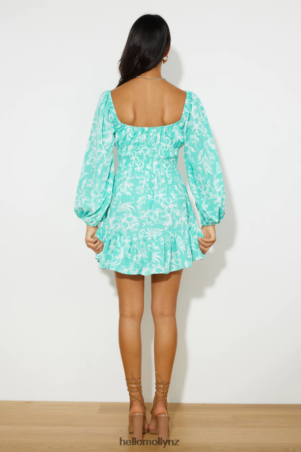 Hello Molly Long Beach Walks Mini Dress Mint PBN8862467 Clothing