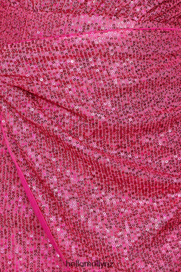 Hello Molly Luxe Arrived Mini Dress Hot Pink PBN8862012 Clothing