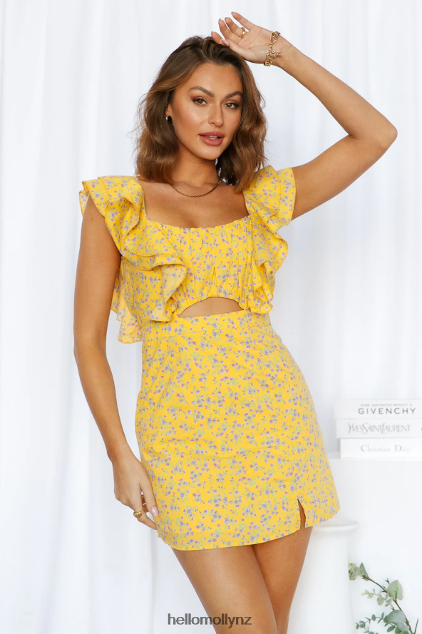 Hello Molly Miami Sunset Dress Yellow PBN8862476 Clothing