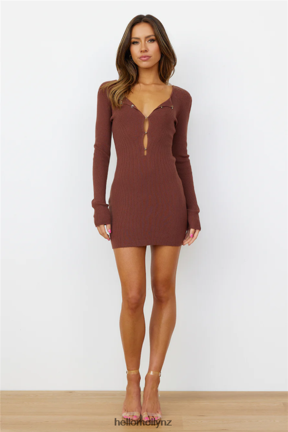 Hello Molly Not My Problem Dress Brown PBN8861901 Clothing
