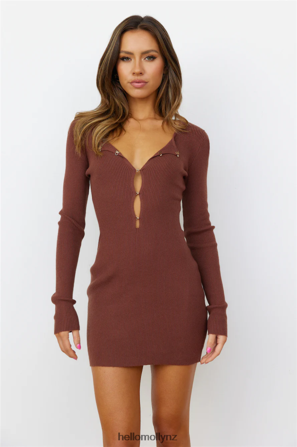 Hello Molly Not My Problem Dress Brown PBN8861901 Clothing