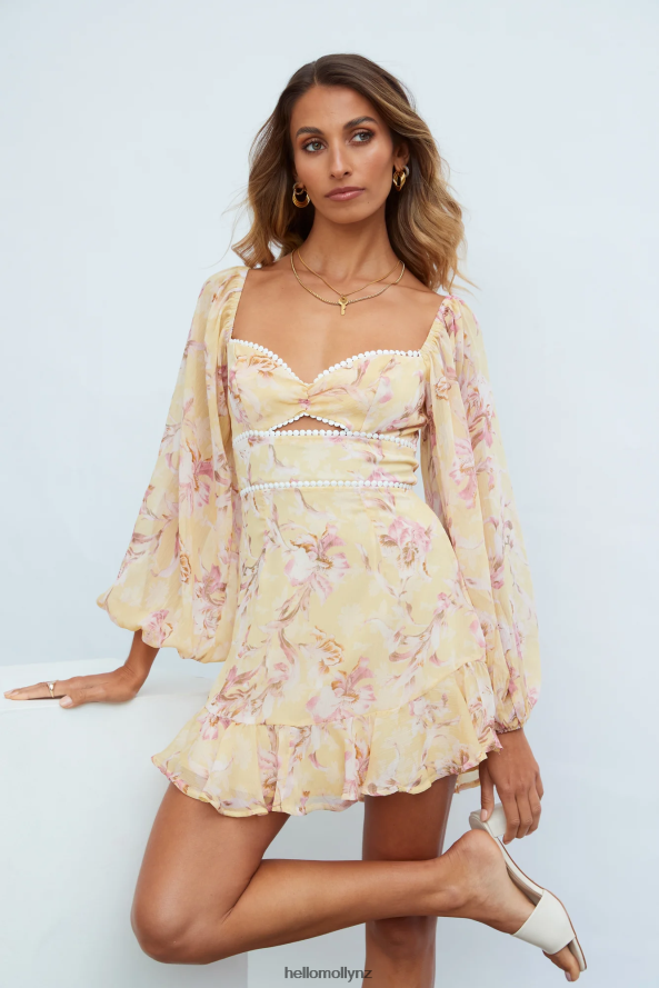Hello Molly Play Back Dress Yellow PBN8861212 Clothing