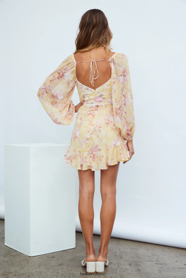 Hello Molly Play Back Dress Yellow PBN8861212 Clothing