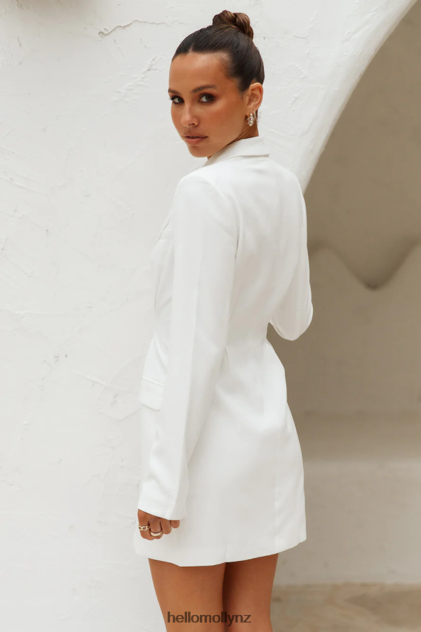 Hello Molly RUNAWAY Mei Blazer Dress White PBN8861583 Clothing