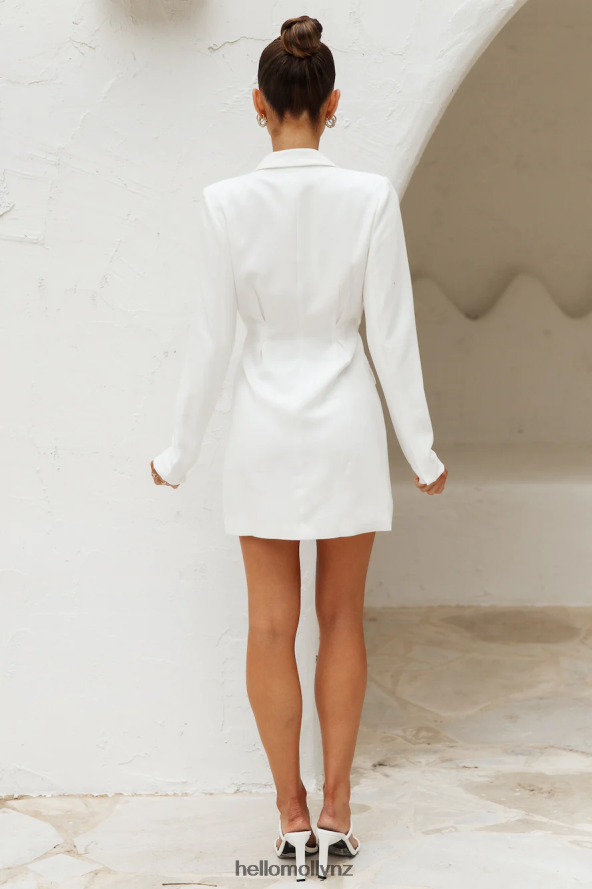 Hello Molly RUNAWAY Mei Blazer Dress White PBN8861583 Clothing