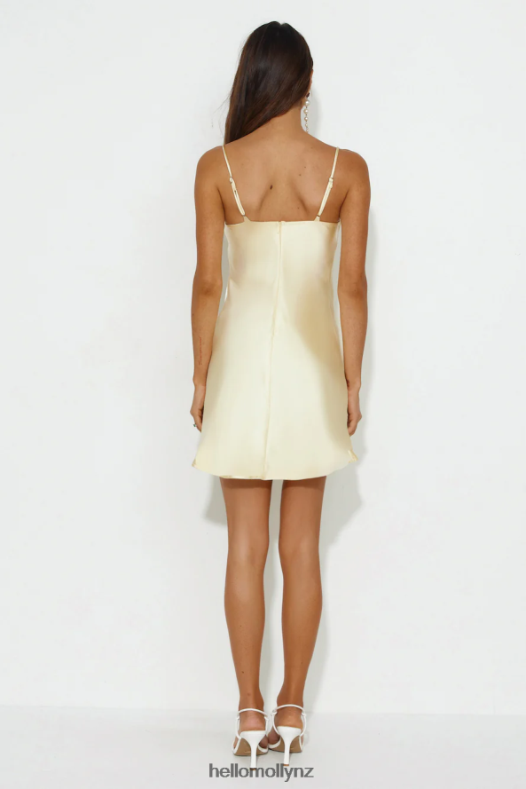 Hello Molly Summer Taste Satin Mini Dress Yellow PBN8862494 Clothing
