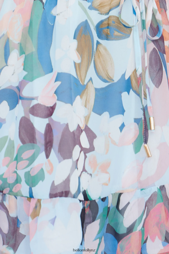 Hello Molly Wrapped Up Dress Blue PBN8861791 Clothing