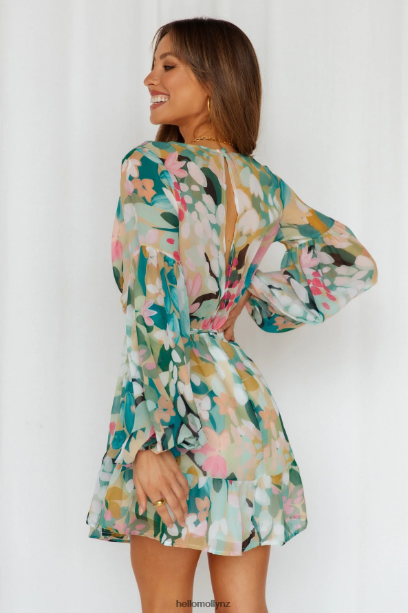 Hello Molly Wrapped Up Dress Green PBN886410 Clothing