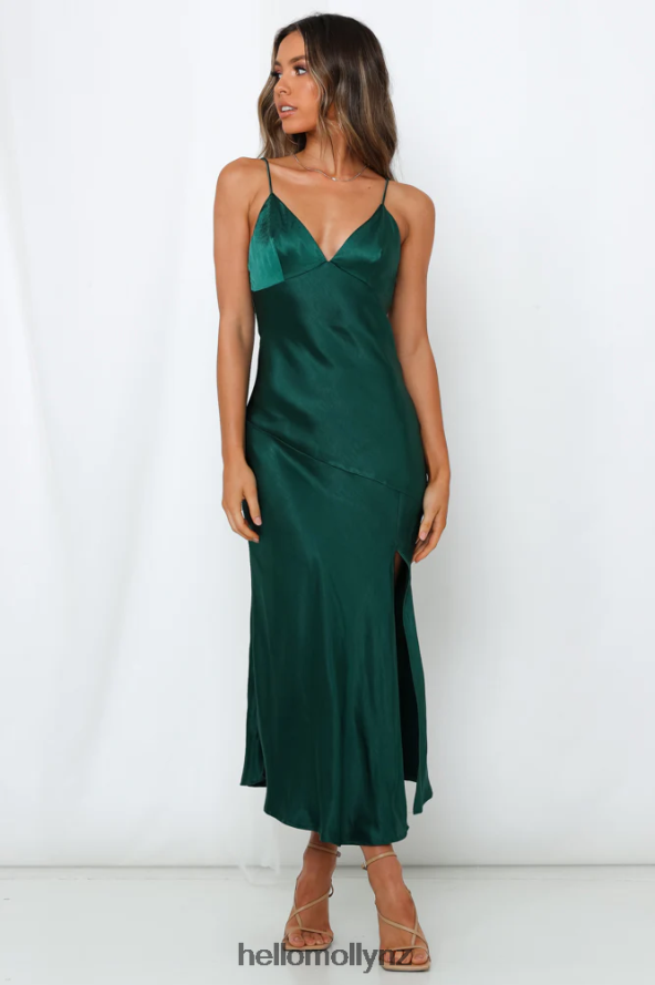 Hello Molly Asking For A Friend Midi Dress Forest Green PBN8867444 Clothing