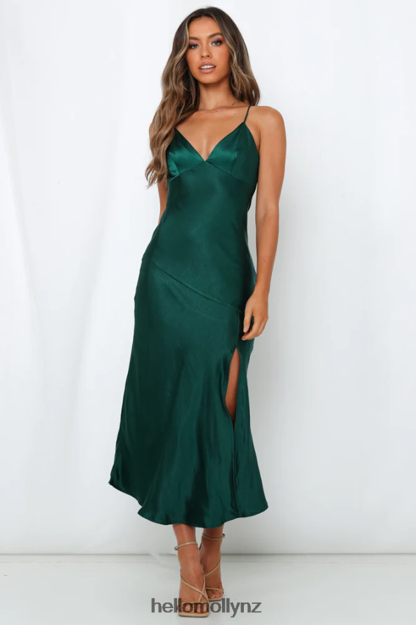 Hello Molly Asking For A Friend Midi Dress Forest Green PBN8867444 Clothing