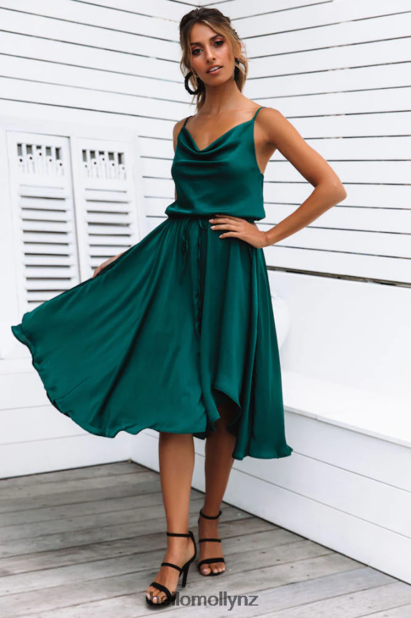 Hello Molly Bayshore Midi Dress Forest Green PBN8867301 Clothing