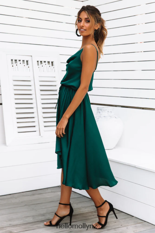 Hello Molly Bayshore Midi Dress Forest Green PBN8867301 Clothing