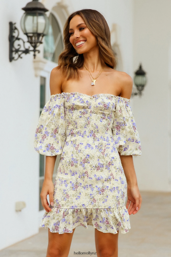 Hello Molly Brunch Date Dress Cream PBN8867683 Clothing