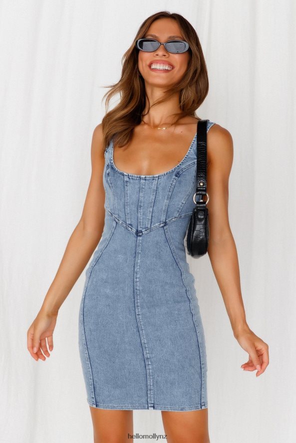 Hello Molly Elite Dancer Dress Washed Blue PBN8867689 Clothing
