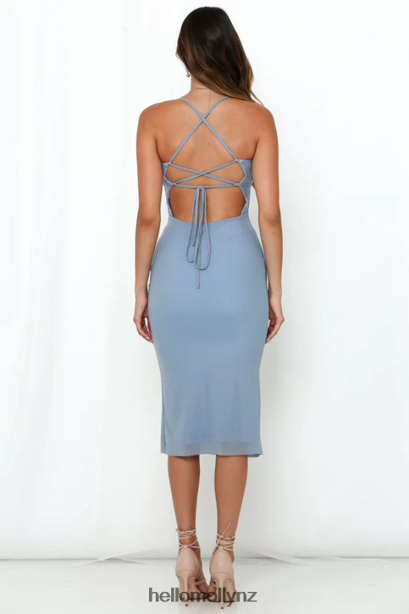 Hello Molly Inhaling Confidence Midi Dress Blue PBN8867070 Clothing