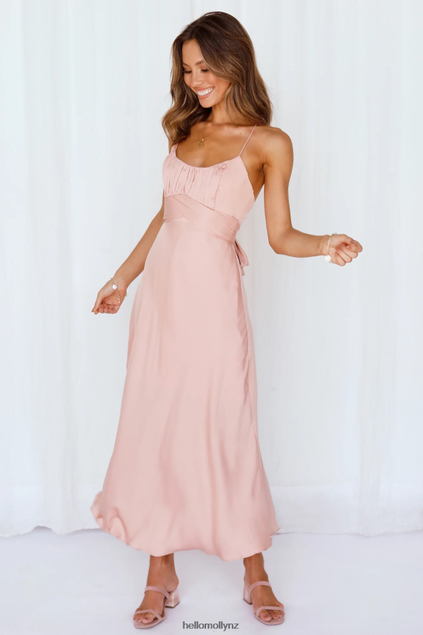 Hello Molly Jane Midi Dress Peach PBN8867295 Clothing