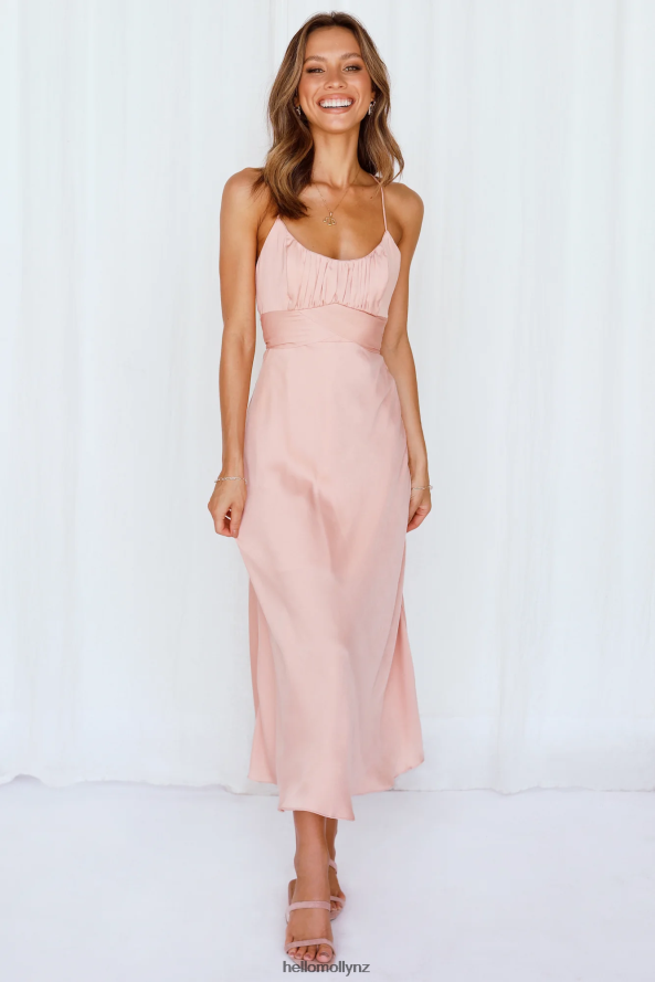 Hello Molly Jane Midi Dress Peach PBN8867295 Clothing