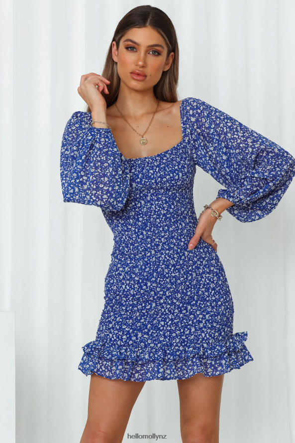 Hello Molly Just A Number Dress Blue PBN8867580 Clothing