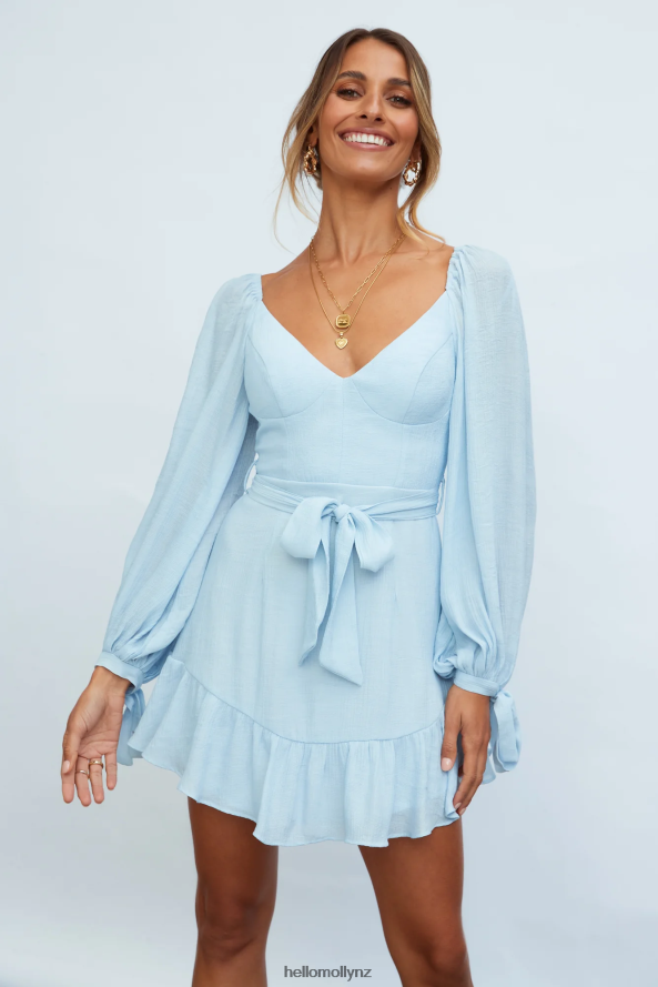 Hello Molly Macey Dress Steel Blue PBN8867586 Clothing