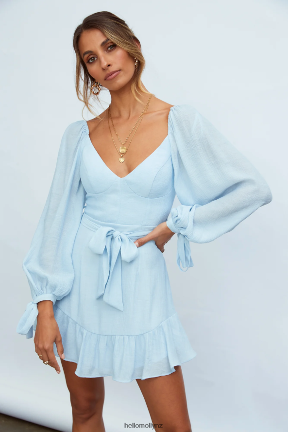 Hello Molly Macey Dress Steel Blue PBN8867586 Clothing