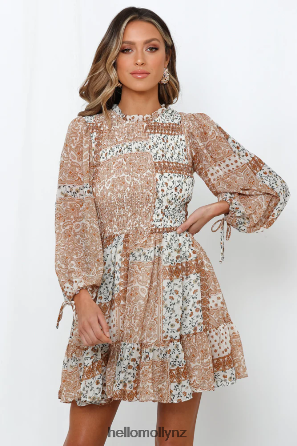 Hello Molly Maribelle Dress Tan PBN8867394 Clothing