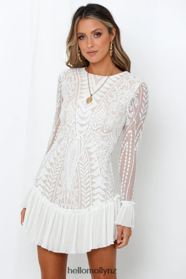 Hello Molly Spend All Your Time Waiting Dress White PBN8867154 Clothing