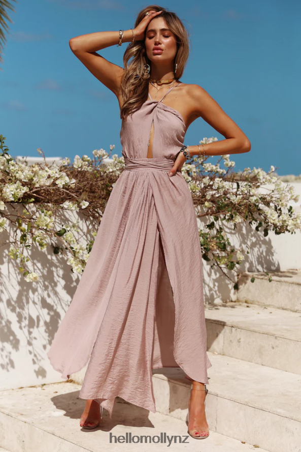 Hello Molly Stop Motion Maxi Dress Mocha PBN8867198 Clothing
