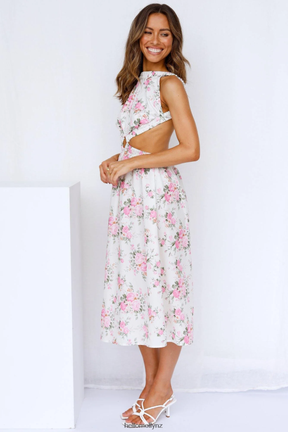 Hello Molly Sweet Like Summer Midi Dress Cream PBN8867680 Clothing