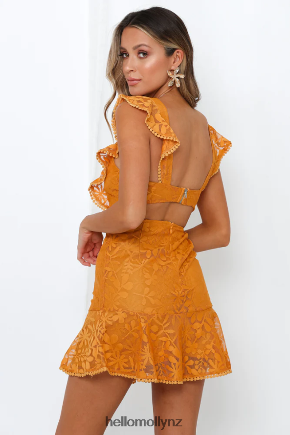 Hello Molly Three Fears Dress Mustard PBN8867728 Clothing