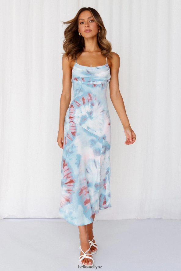 Hello Molly Who Do You Like Midi Dress Blue PBN8867541 Clothing