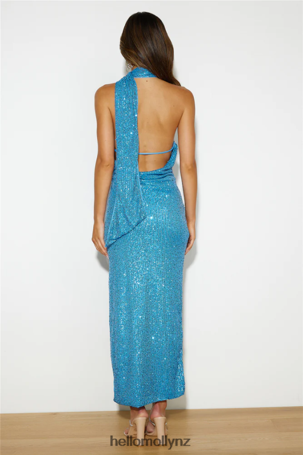 Hello Molly All Eyes On Her Sequin Midi Dress Blue PBN8864986 Clothing