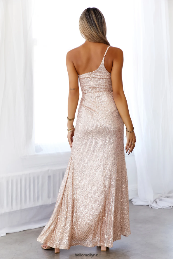 Hello Molly DEAR EMILIA A New Glow Sequin Maxi Dress Rose Gold PBN8866855 Clothing