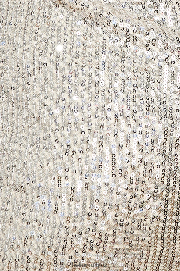 Hello Molly Fun Party Girl Sequin Mini Dress Beige PBN8862215 Clothing