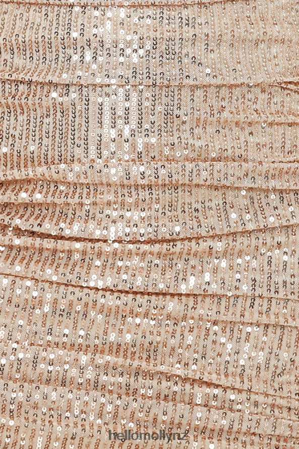 Hello Molly Hand Me A Spritz Sequin Dress Bronze PBN88622 Clothing
