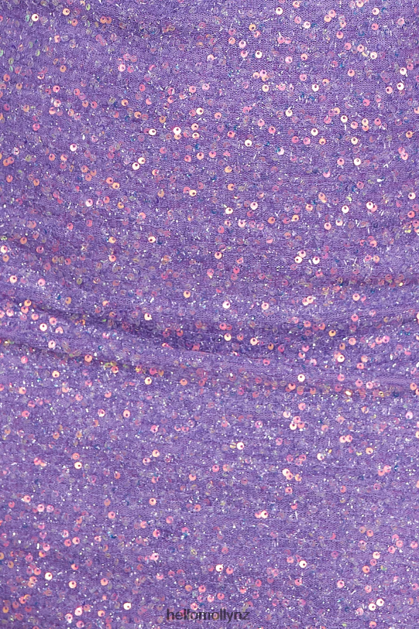 Hello Molly Midnight Affair Sequin Dress Purple PBN886515 Clothing